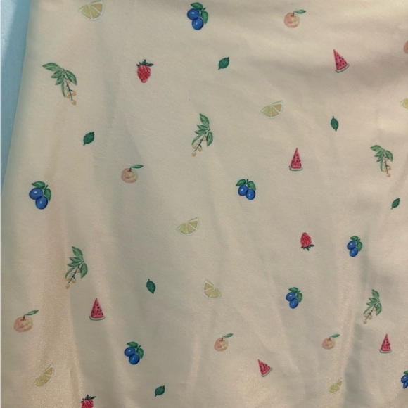 Evry Jewels Cream Mini Swimming Skirt with Colorful Fruit Patterns - Picture 2 of 5